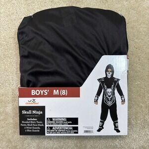 Fun World Silver Skull Ninja Halloween Costume Multicolor Size Boys M (8)